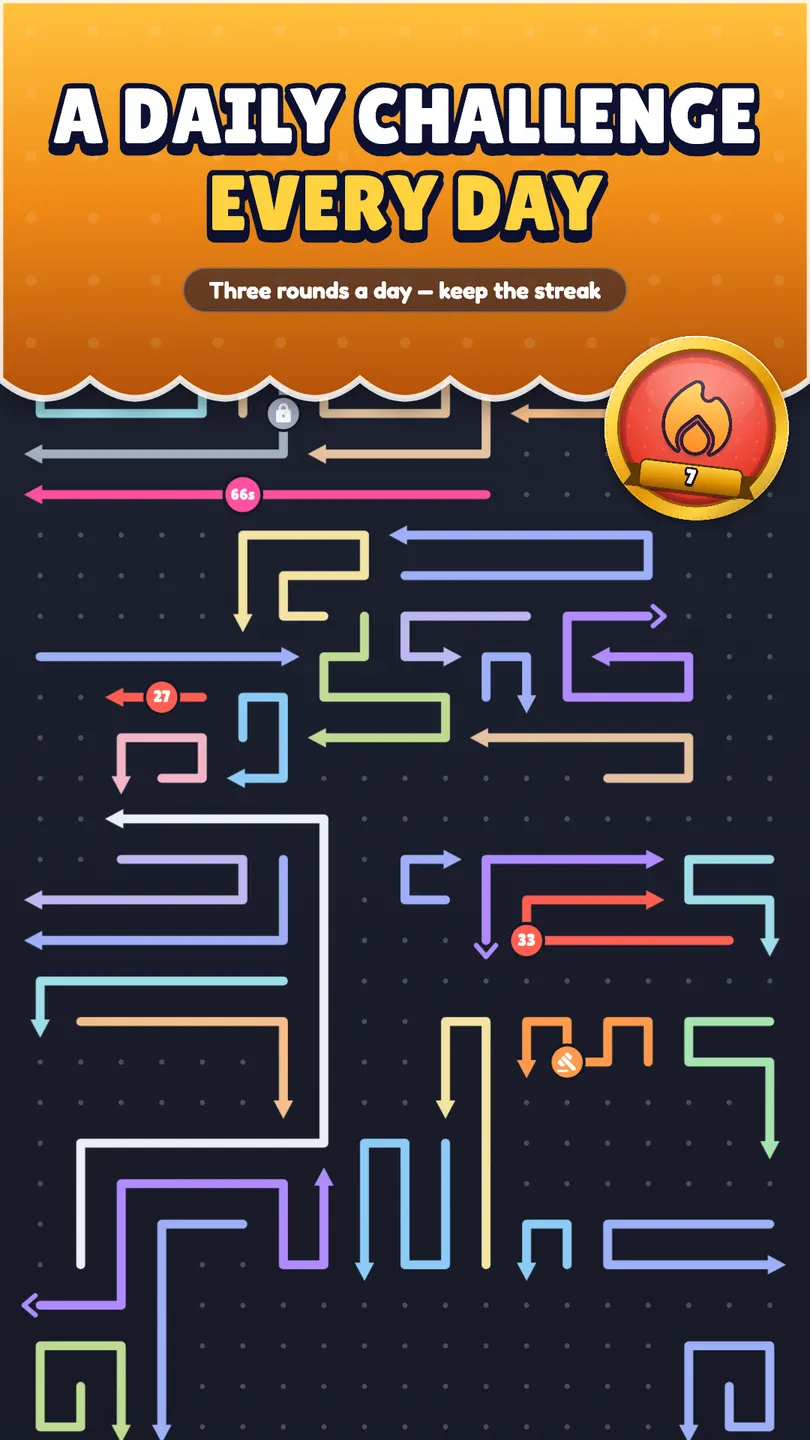 Arrow Rush: a Daily Challenge every day, three rounds and a streak to keep