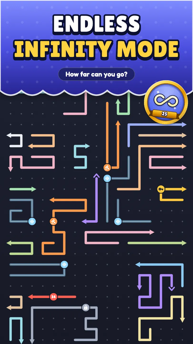 Arrow Rush: endless Infinity mode, how far can you go?