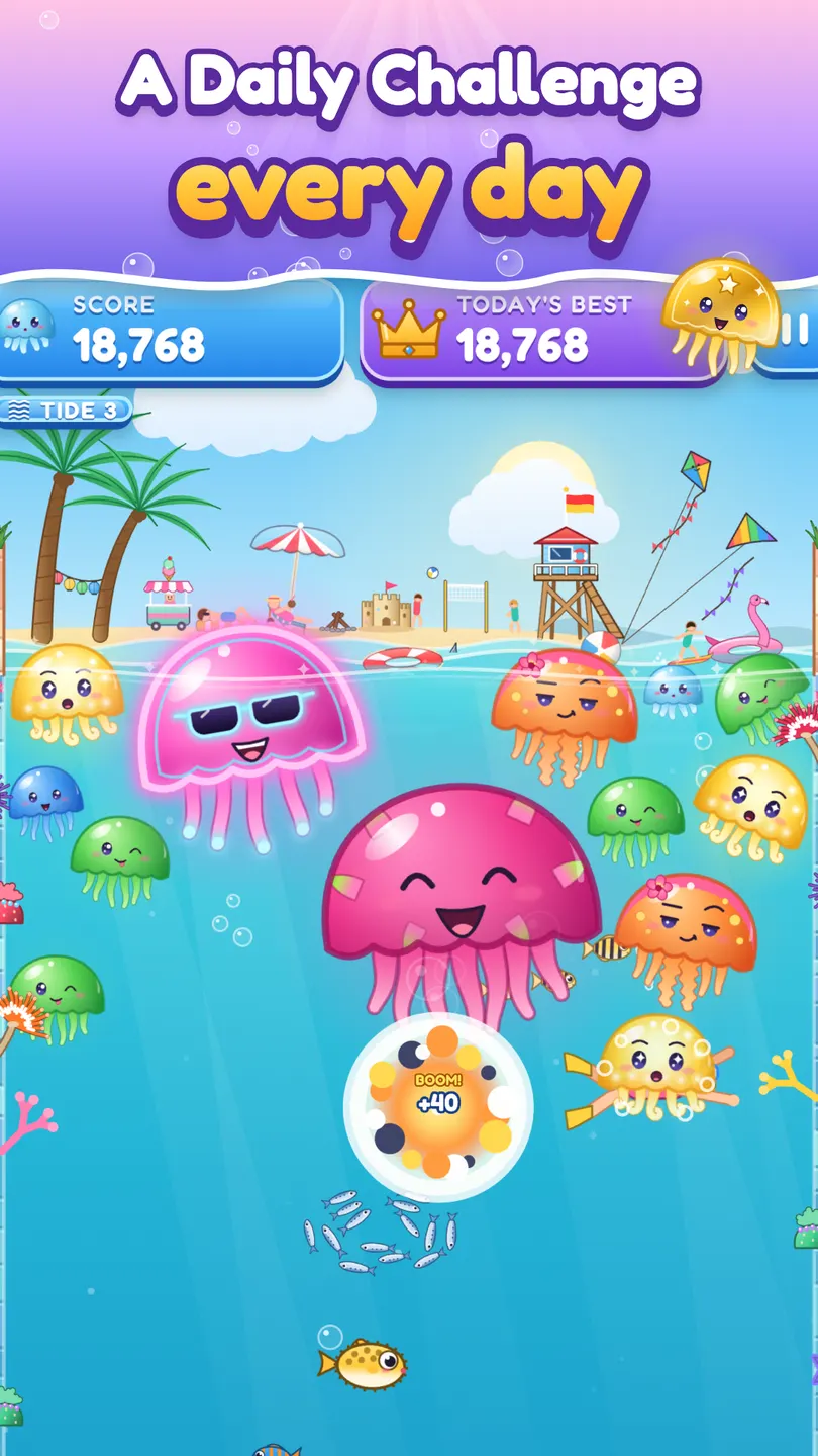 JellyVerse: a Daily Challenge every day, with today’s best on the screen